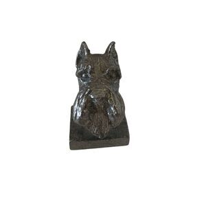 VTG Austin Productions 1975 Metal Terrier Bust Paperweight Figurine